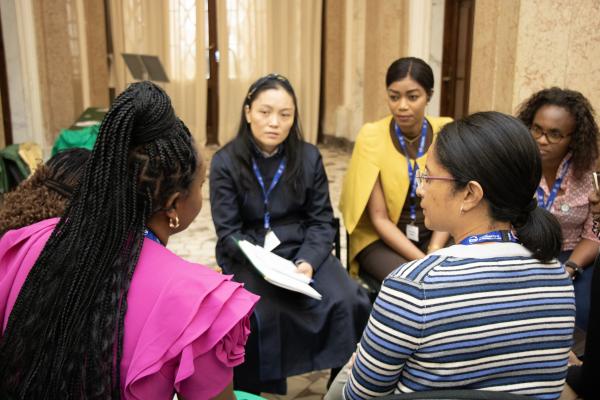 Women in a discussion group