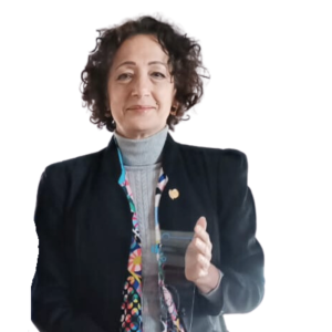 Patricia Lucki recibiendo el premio a la innovación