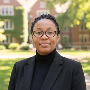 A portrait of Dr. Reama George, Lecturer in Inorganic Chemistry and an OWSD Fellow..