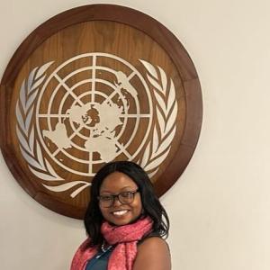 Anna at CSW68, UN Headquarters, New York.